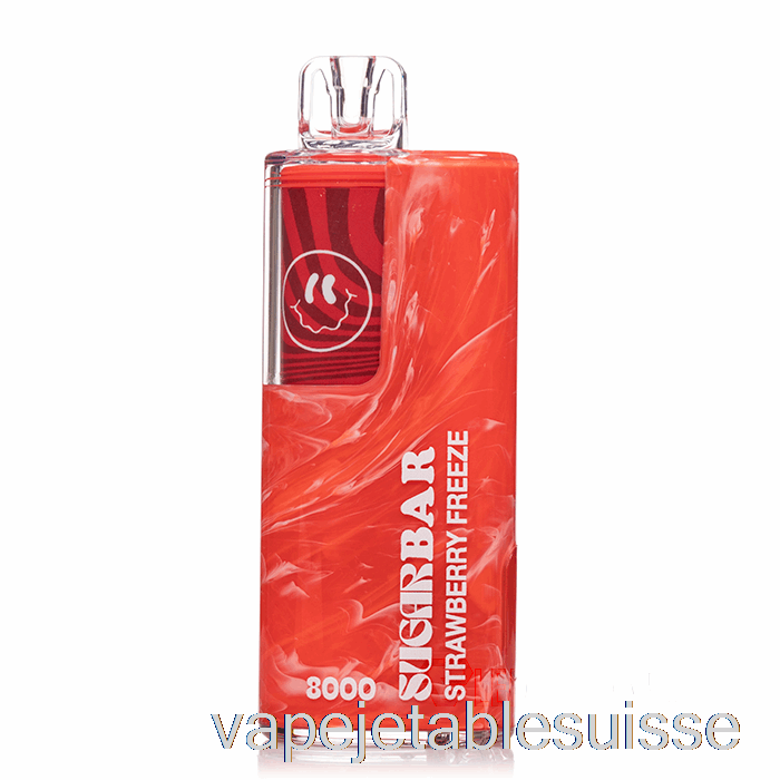 Vape Suisse Barre De Sucre Sb8000 0% Zéro Nicotine Jetable Fraise Gel